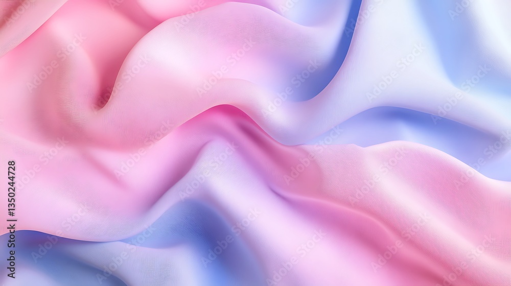 Fototapeta premium Smooth waves blue abstract tissue dreamy artistic texture high resolution picture