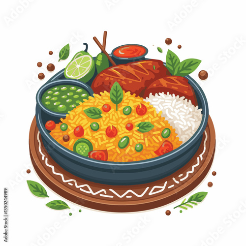 dinner, chicken, spicy, cuisine, indian, dish, asian, rice, food, meat, basmati, background, lunch, cooked, biryani, healthy, meal, delicious, arabic, india, restaurant, cooking, homemade, traditional