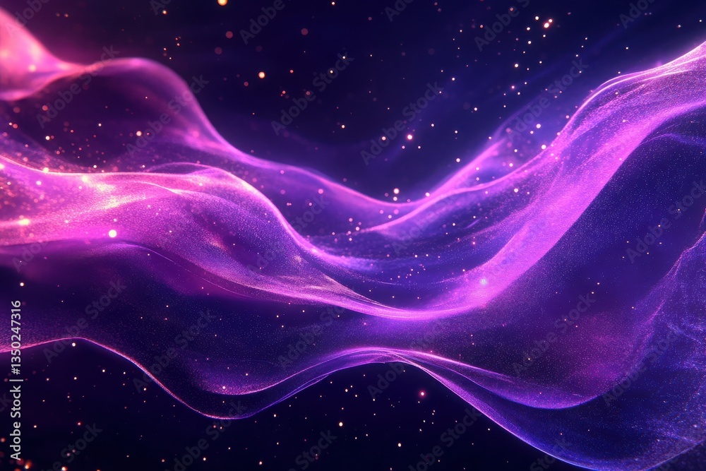 Celestial Stardust Swirls: A cosmic dance of purple and pink nebulae, glittering with ethereal light and shimmering particles in a dark, space-like background. Celestial Stardust Swirls: A cosmic dance of purple and pink nebulae, glittering with ethereal light and shimmering particles in a dark, space-like background.
