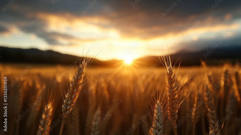 Golden Wheat Field at Sunset (3) Golden Wheat Field at Sunset (3)