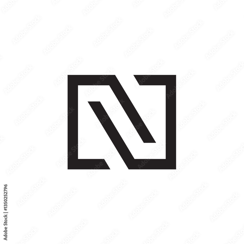 vector illustration LETTER N of an abstract symbol vector illustration LETTER N of an abstract symbol