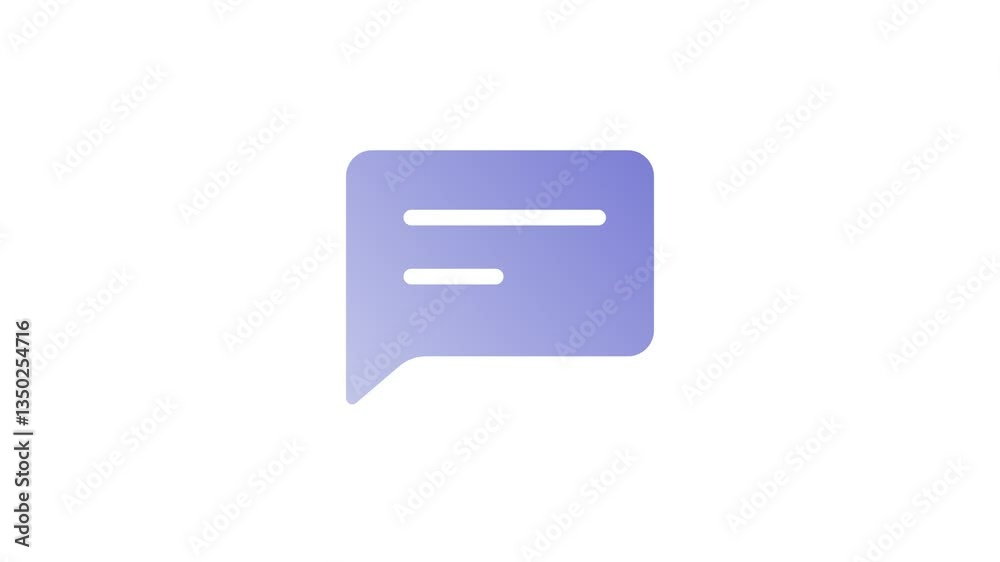 Seamless Looping Chat Bubble Animation | HD Alpha Motion Graphic for Messaging & Communication Apps Seamless Looping Chat Bubble Animation | HD Alpha Motion Graphic for Messaging & Communication Apps