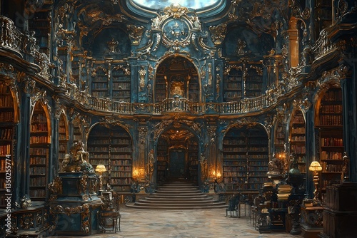 A repository of Babel spanning heaven and hell, with stock guardians overseeing infinite tales of sin and virtue on paper