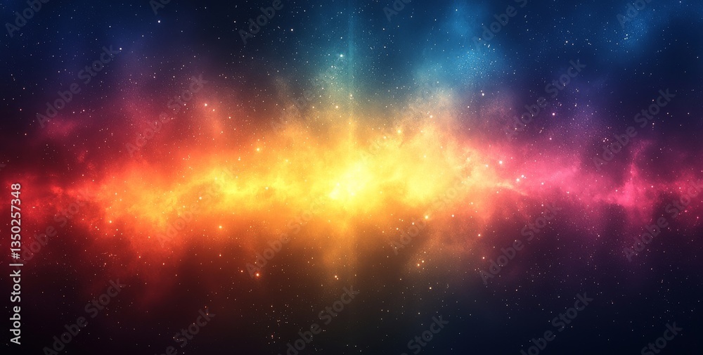 Naklejka premium A black background serves as the foundation for a dynamic, grainy gradient that transitions through vibrant shades of orange, teal, and white, evoking the energy of a dance party poster or music