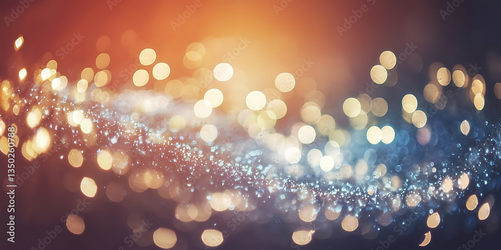 Bokeh lights warm and cool tones festive background Bokeh lights warm and cool tones festive background