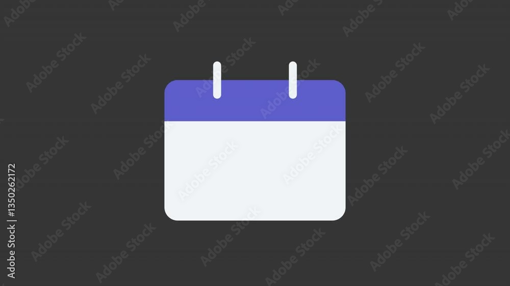Calendar Animation | HD Alpha Motion Graphic for Scheduling & Event Management Calendar Animation | HD Alpha Motion Graphic for Scheduling & Event Management