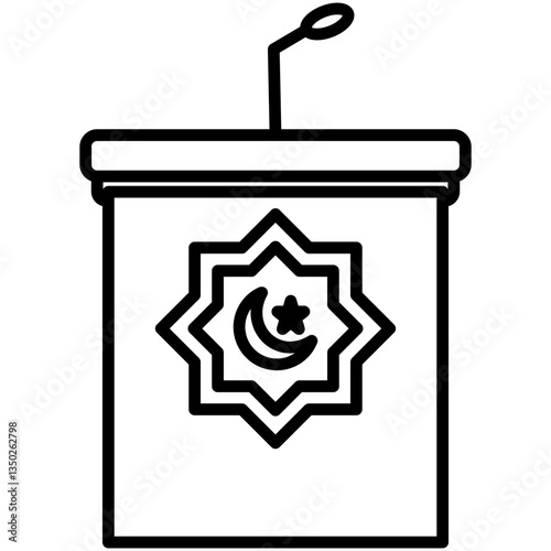 pulpit icon vector illustration concept
