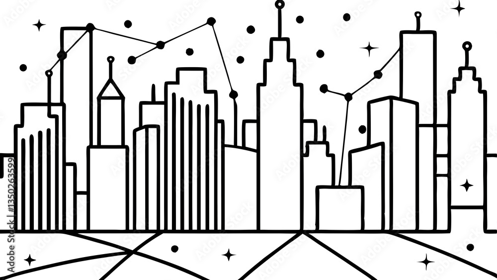 Obraz premium Neon Horizons