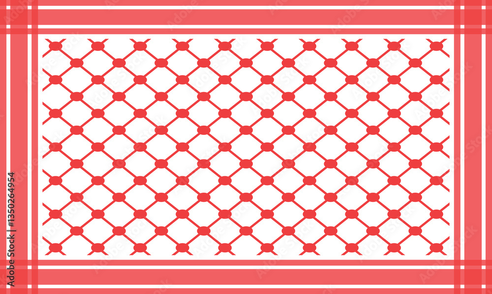Background red motif saudi arabia headdress