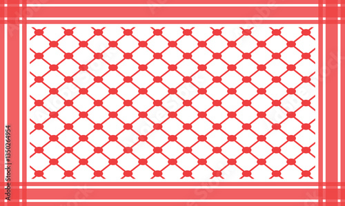 Background red motif saudi arabia headdress