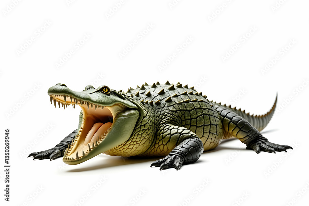 Fototapeta premium Crocodile isolated on white background
