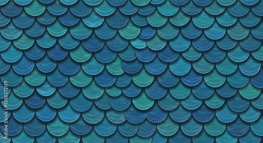 Repeating Scale Pattern in Blues and Greens for Fantasy Themes Repeating Scale Pattern in Blues and Greens for Fantasy Themes