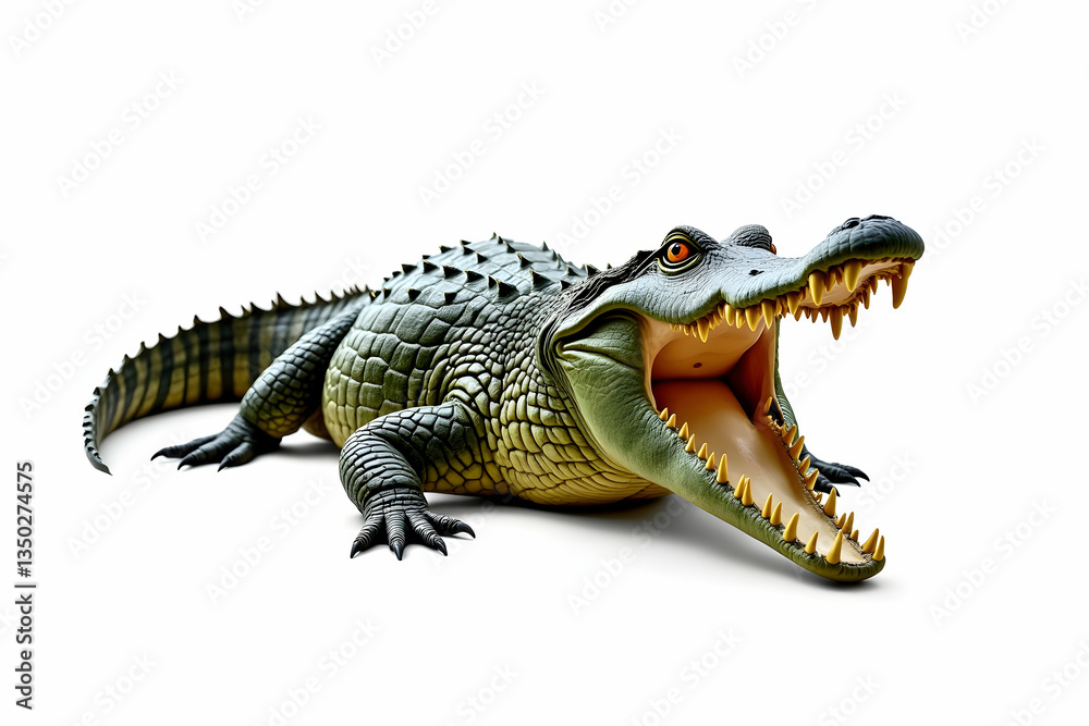 Fototapeta premium Crocodile isolated on white background