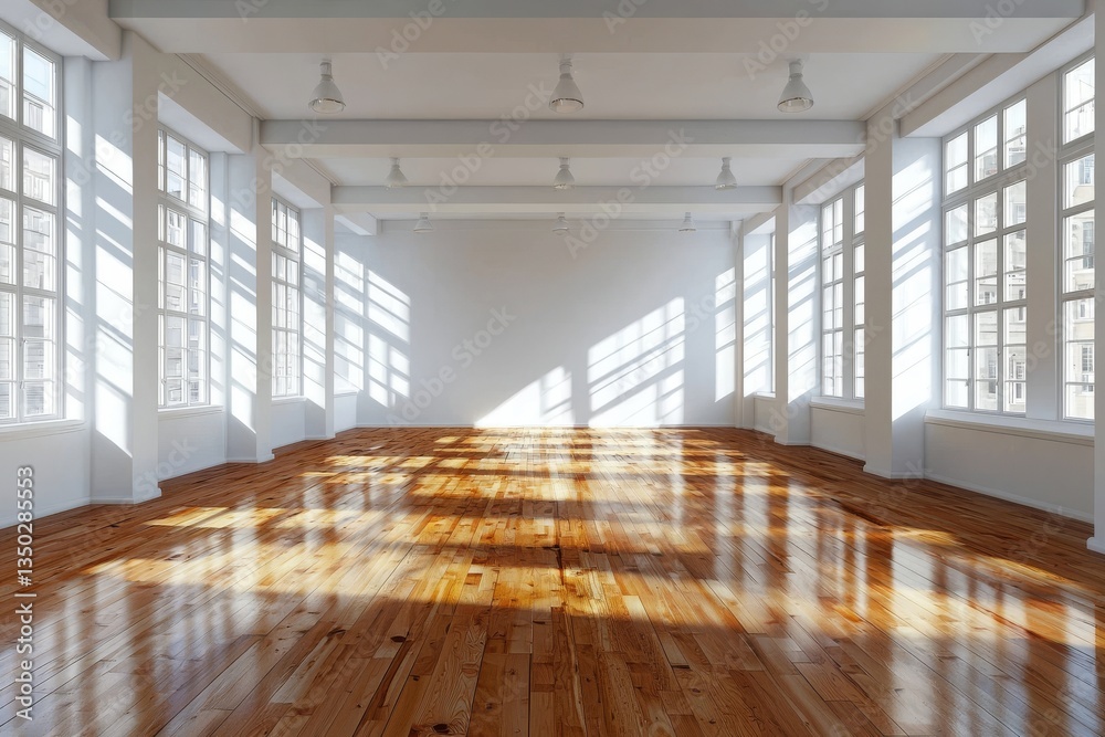 Fototapeta premium A modern kitchen interior mockup featuring a minimalist style in white
