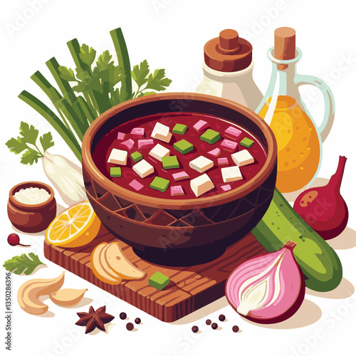 soup, food, borscht, bowl, ukrainian, dish, lunch, dinner, vegetable, beet, cream, cuisine, borsch, beetroot, red, meat, traditional, healthy, meal, homemade, hot, gourmet, plate, garlic, tasty, cooki