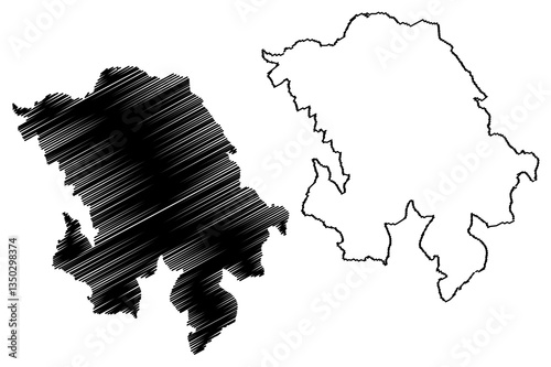 Syrna island (Hellenic Republic, Greece, Greek island, Dodecanese Archipelago) map vector illustration, scribble sketch Syrnos, Sirna or Agios Ioannis map