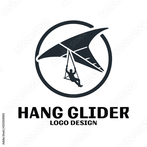 Hang Glider Vector Logo Design
