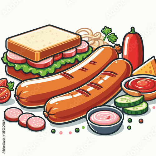 bratwurst, food, sausage, meat, delicious, grilled, meal, lunch, barbecue, pork, beef, grill, cooked, dinner, bbq, traditional, eat, hot, cooking, german, snack, cuisine, bavarian, wurst, roasted, coo