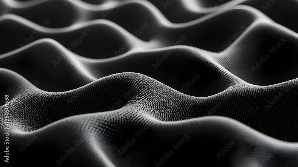 Obraz premium Abstract black waves texture background