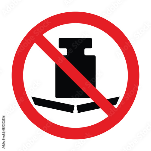 red prohibiting sign, Prohibition of loading with a load
