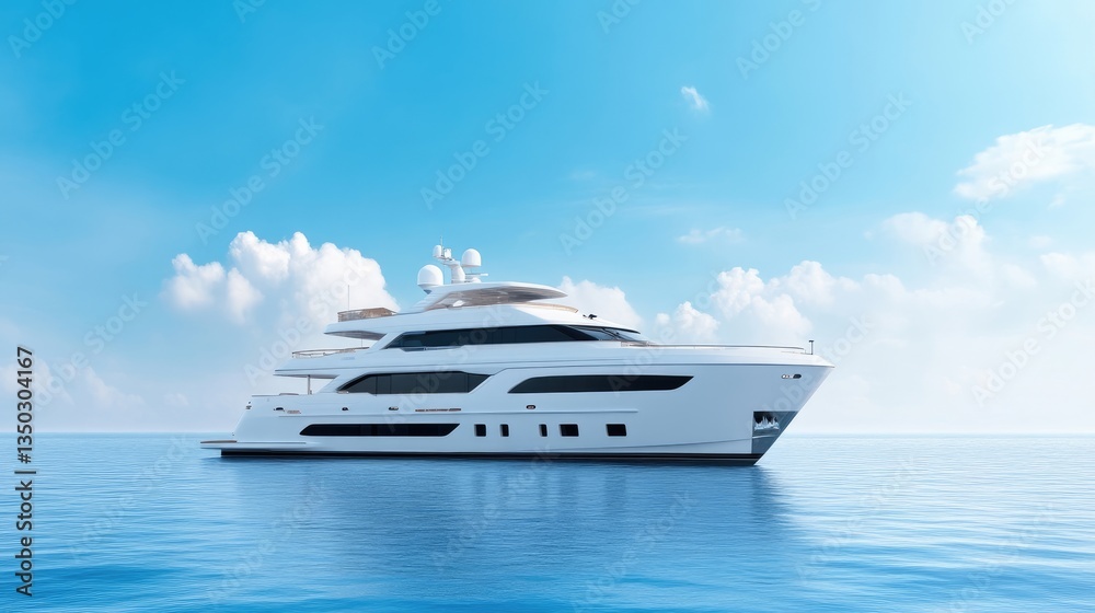 Luxurious yacht at sea Luxurious yacht at sea
