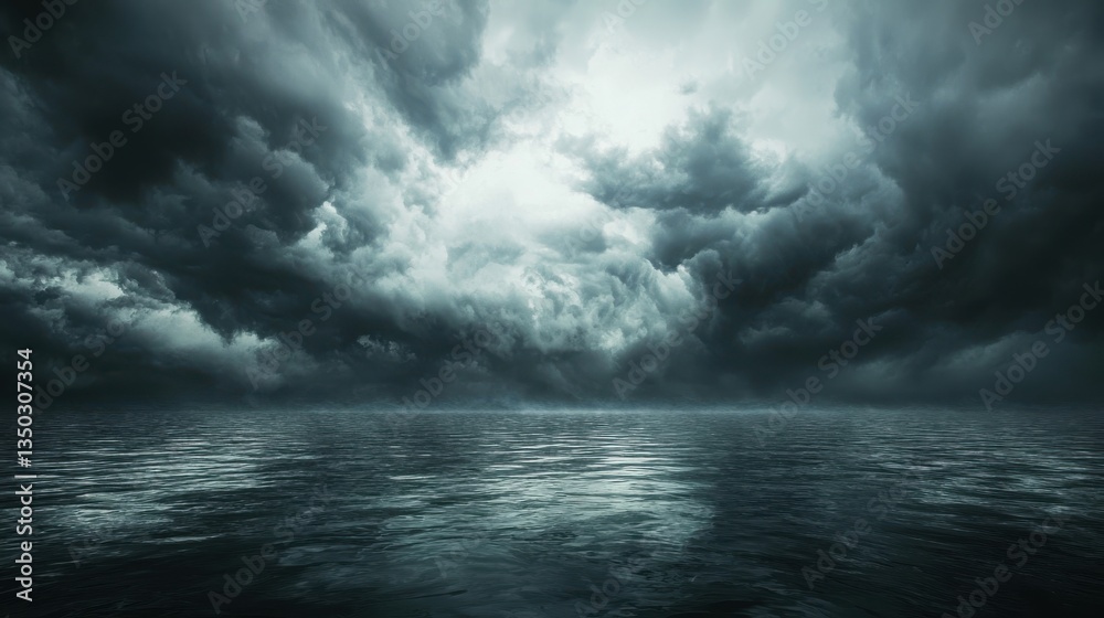 Mystical Black Clouds Over Water Mystical Black Clouds Over Water