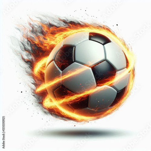 Wallpaper Mural burning soccer ball Torontodigital.ca