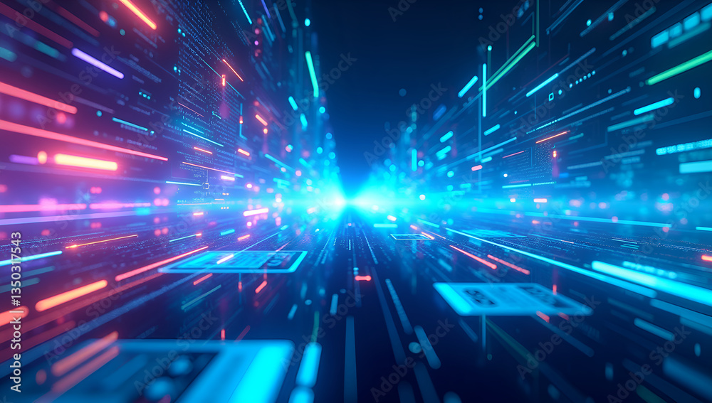 Fototapeta premium Holographic Horizons: Beyond the Binary