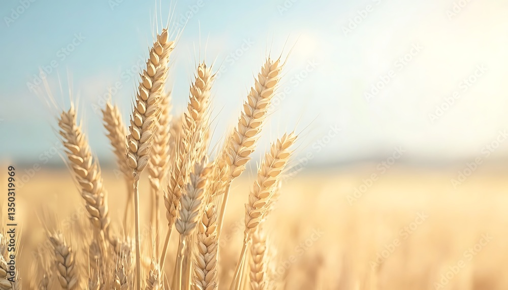 Fototapeta premium Golden Wheat Field Sunset. (6)