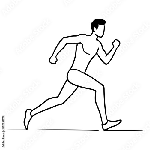 Running Pose Line Art: Capture Dynamic Motion in Simple Strokes