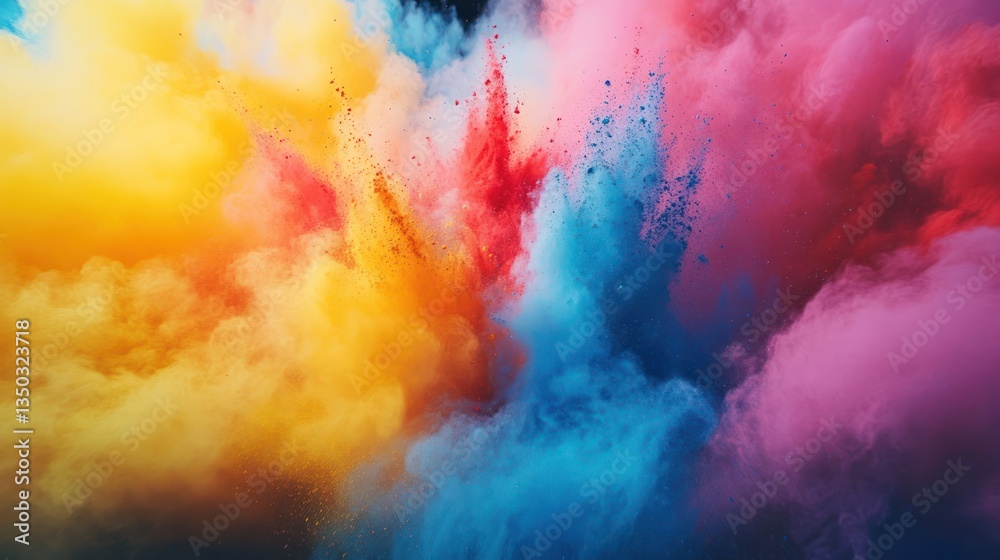 Colorful powder explosion, studio Colorful powder explosion, studio
