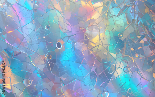 Iridescent Holographic Foil Texture