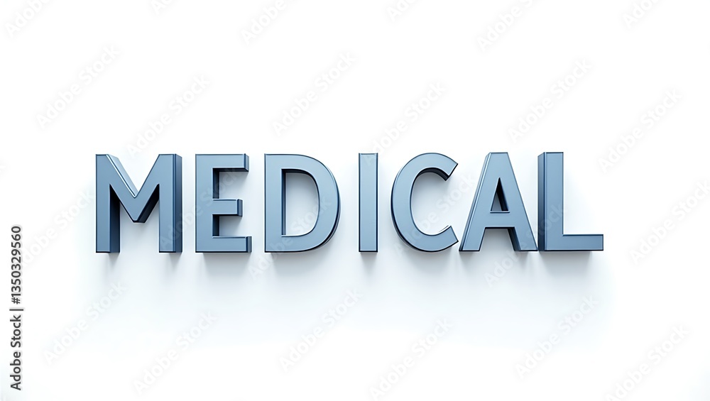 Bold medical sign displayed on a smooth background in a healthcare setting Bold medical sign displayed on a smooth background in a healthcare setting