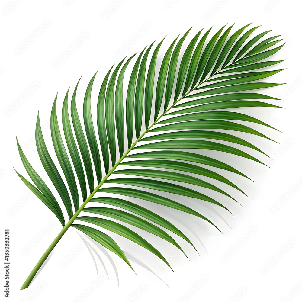 palm leaf isolated on white background palm leaf isolated on white background