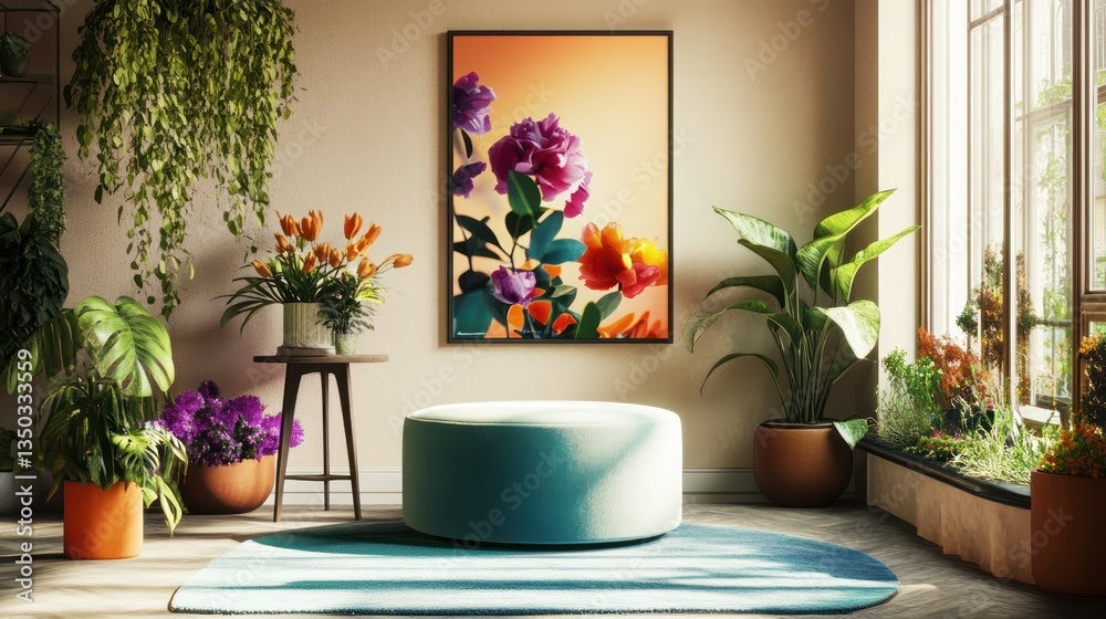 Floral art, plants, room, sunshine, calm Floral art, plants, room, sunshine, calm