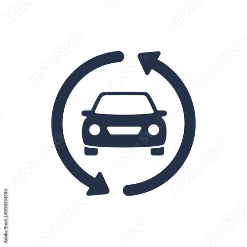 Car replacement icon. Solid glyph series icon