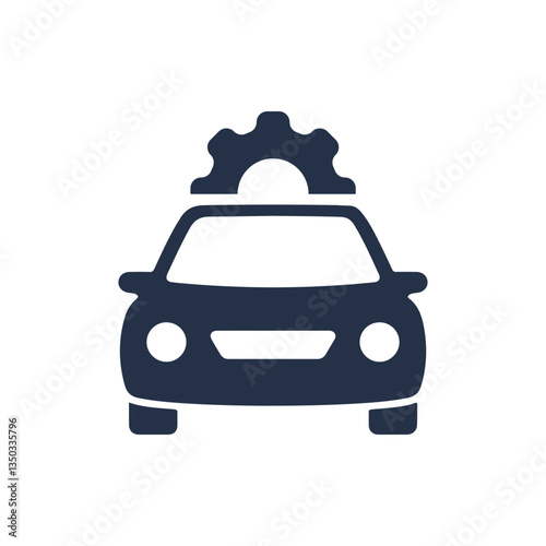 Car maintenance icon. Solid glyph series icon