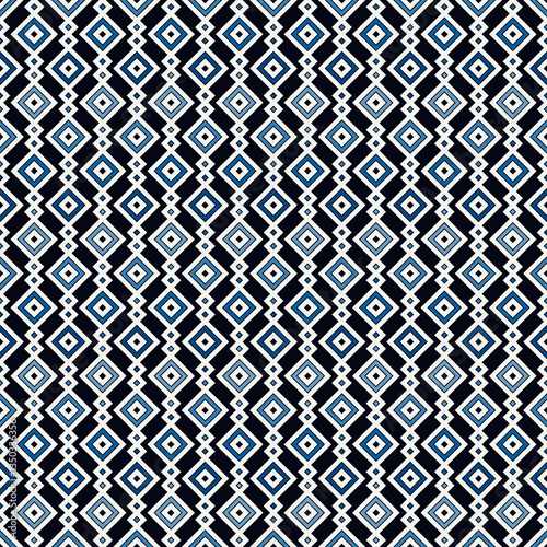Ethnic, tribal seamless surface pattern. Repeated diamonds and rhombuses motif. Folk background. Folkloric wallpaper. Geometric ornament. Geo digital paper, textile print. Vector art