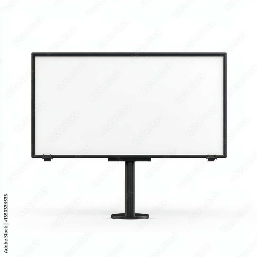 A blank billboard stands tall against a white background, perfect for showcasing any message or image. A blank billboard stands tall against a white background, perfect for showcasing any message or image.