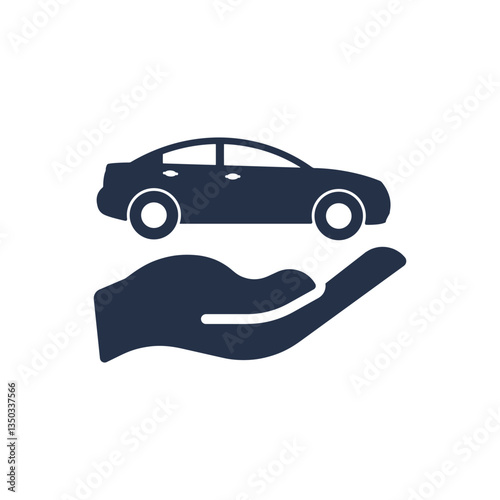 Automobile icon. Solid glyph series icon