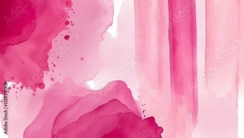 Pink Watercolor Abstract Background