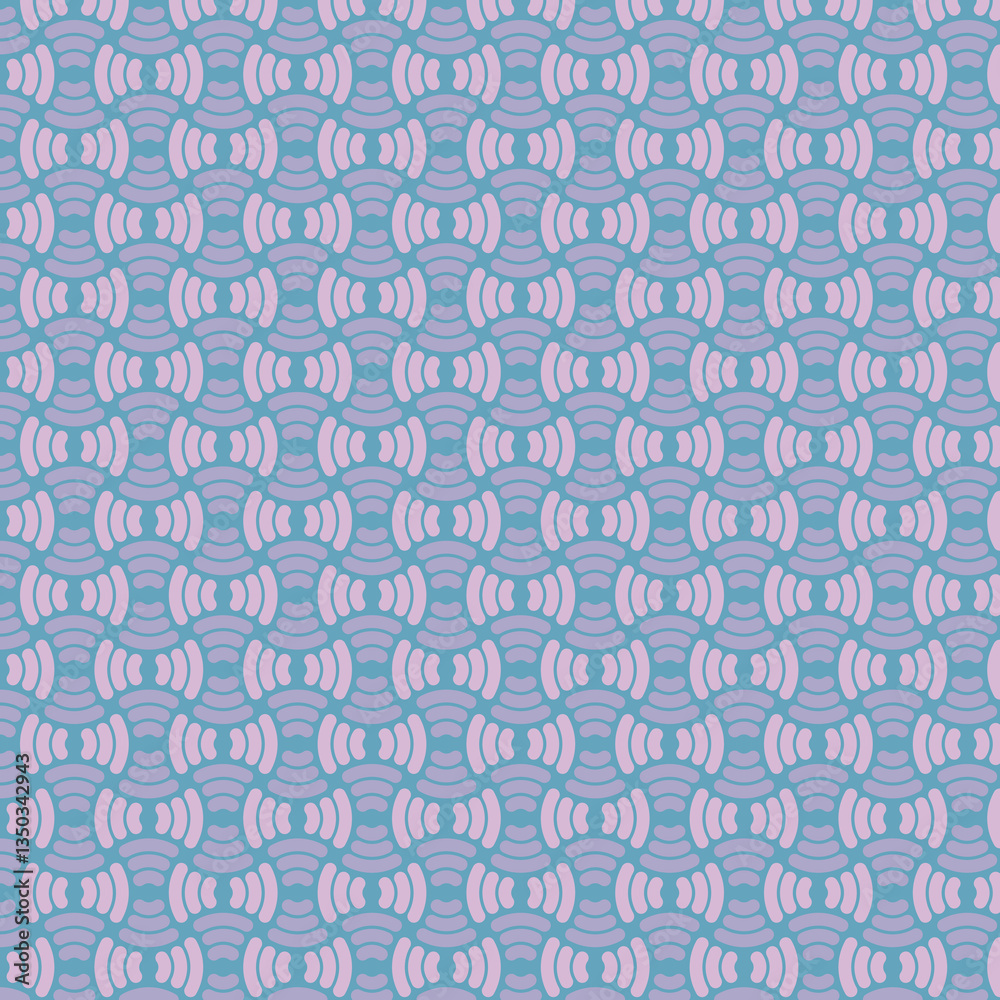 Stylized wave pattern seamless background in soft pink and blue hues, decorative graphic design element for textile, wallpaper, wrapping paper, banners, and stationery. Stylized wave pattern seamless background in soft pink and blue hues, decorative graphic design element for textile, wallpaper, wrapping paper, banners, and stationery.
