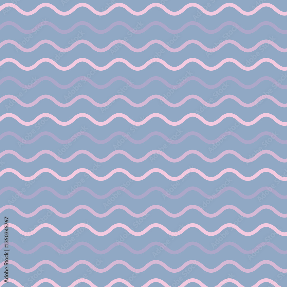 Seamless wavy pattern with light pink and soft blue lines, decorative background for flyers, cards, textiles, and wallpapers Seamless wavy pattern with light pink and soft blue lines, decorative background for flyers, cards, textiles, and wallpapers