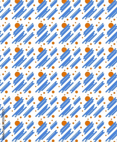 seamless pattern with blue flowers