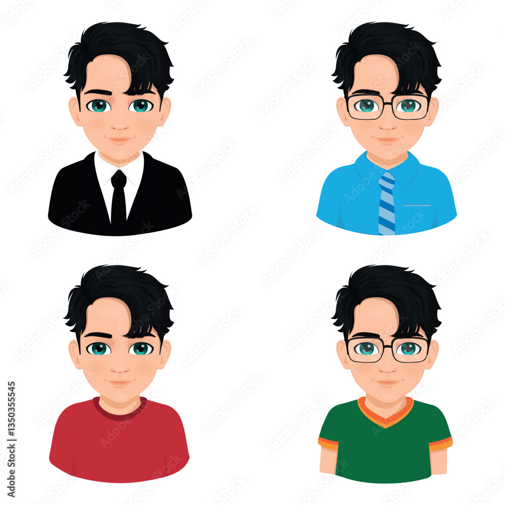 portraits of a young boy in different outfits portraits of a young boy in different outfits