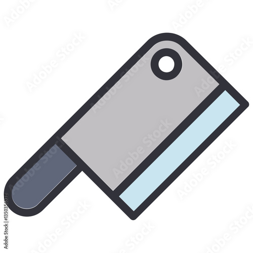 A heavy, rectangular blade ideal for chopping meat, vegetables, and bone.  Useful in both professional and home kitchens for efficient food preparation.