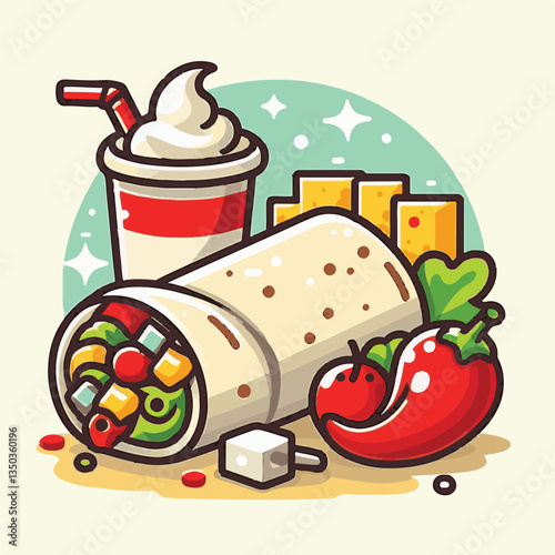 food, meal, restaurant, meat, burrito, menu, fast, delicious, lunch, dinner, snack, mexican, background, dish, beef, chicken, salad, isolated, grilled, bread, wrap, vegetable, set, collection, plate, 
