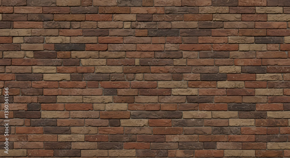 Close-Up View of Textured Red and Brown Brick Wall Pattern Close-Up View of Textured Red and Brown Brick Wall Pattern
