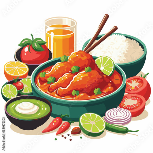 food, chicken, dish, curry, indian, cuisine, butter chicken, dinner, spicy, delicious, traditional, restaurant, meat, meal, rice, asian, lunch, masala, tikka, bowl, background, recipe, healthy, pakist
