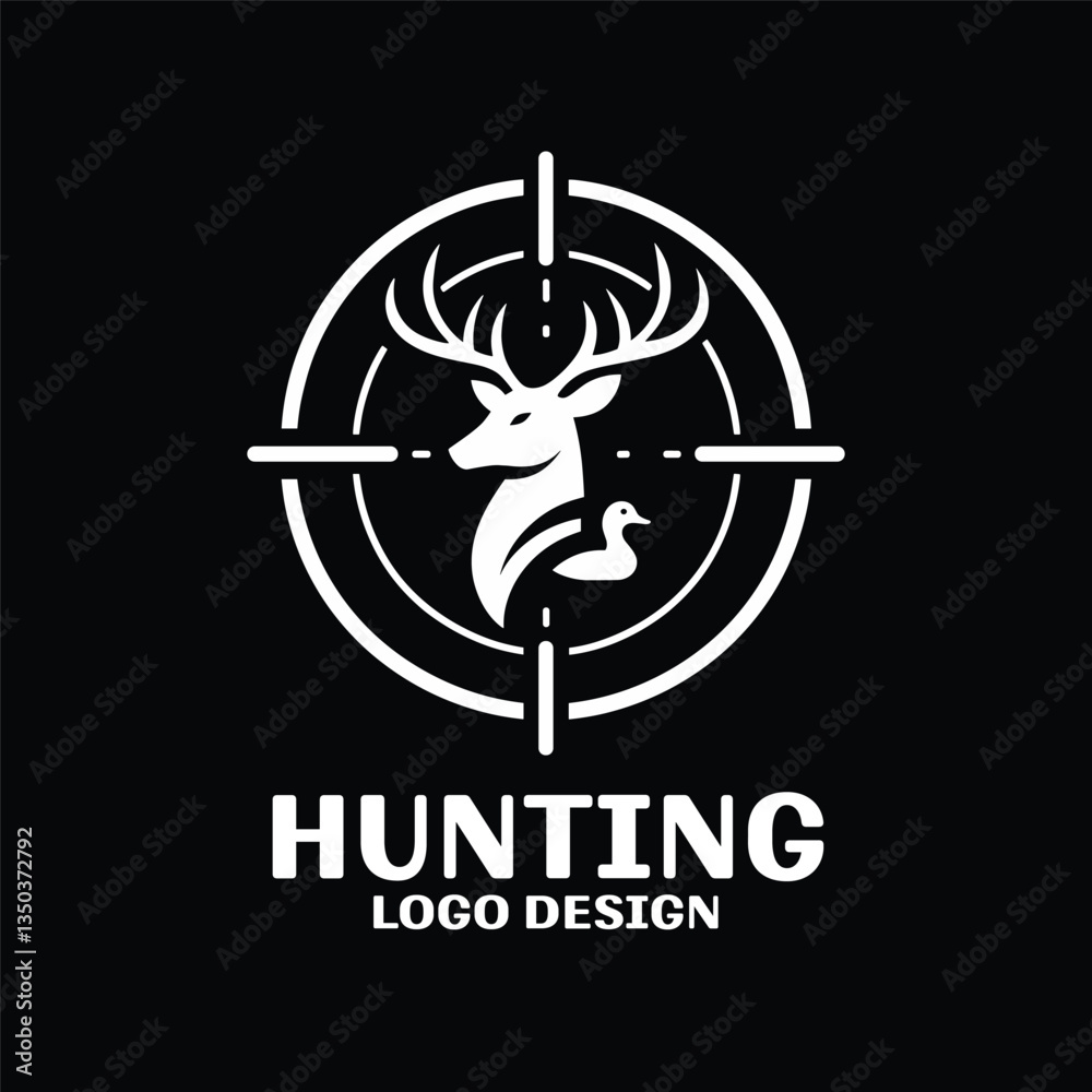 Hunting Vector Logo Design Hunting Vector Logo Design